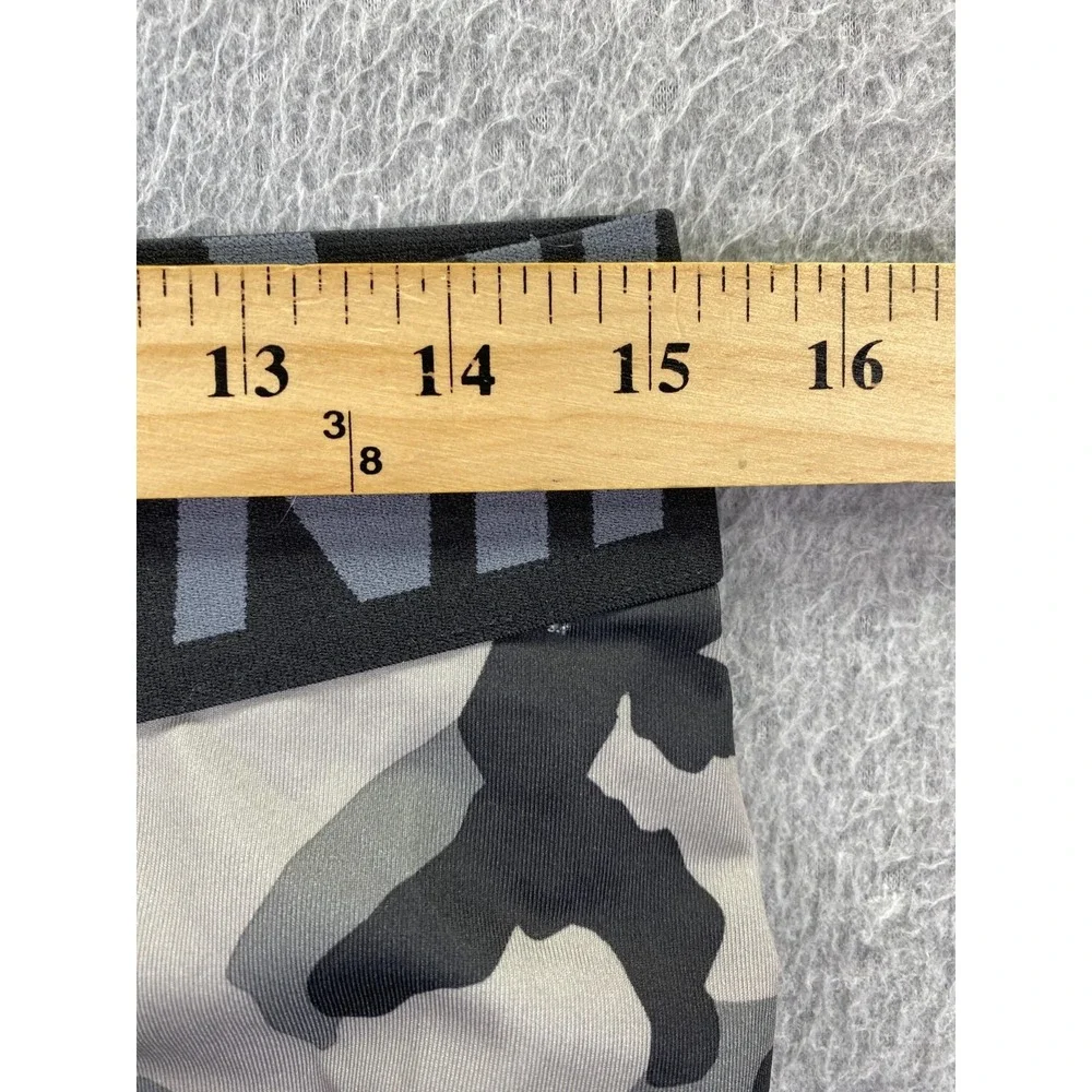 Nike Pro Gray Black Camo Compression Leggings Men's XL Dri Fit Workout Gym